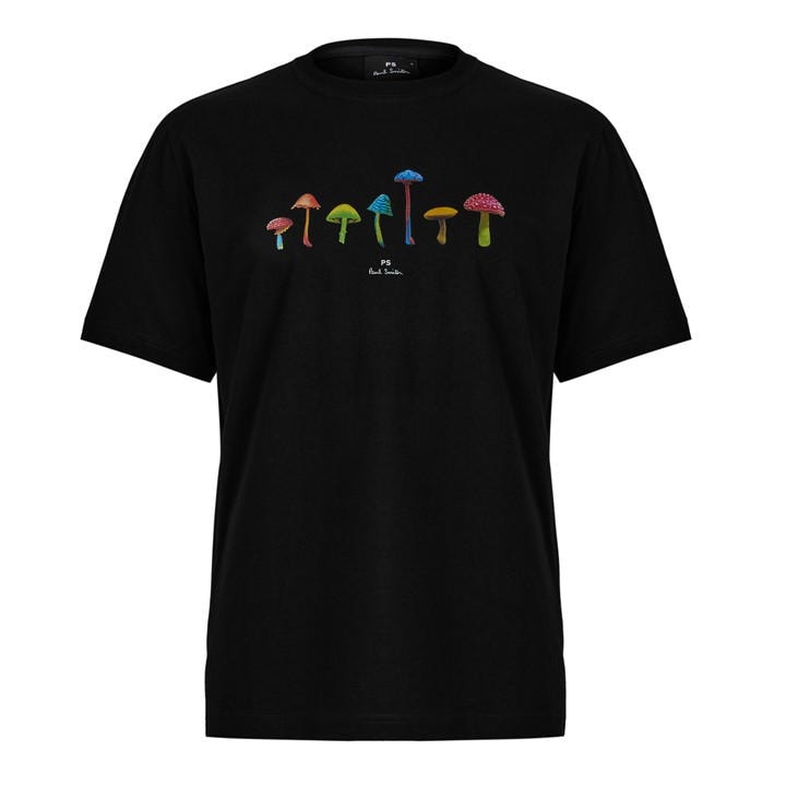 Ps Paul Smith Men's Black Ps Mushroom Tee Sn64 in Size L, Sports Direct