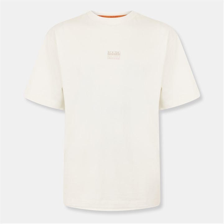 Napapijri Men' White Regular Fit T-Shirt in Size S, Sports Direct