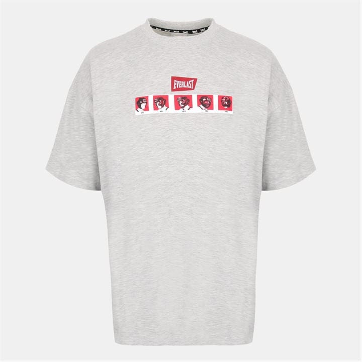Everlast Men's Grey Hdguard Cotton Short Sleeve Crew Neck T-Shirt in Size L, Sports Direct