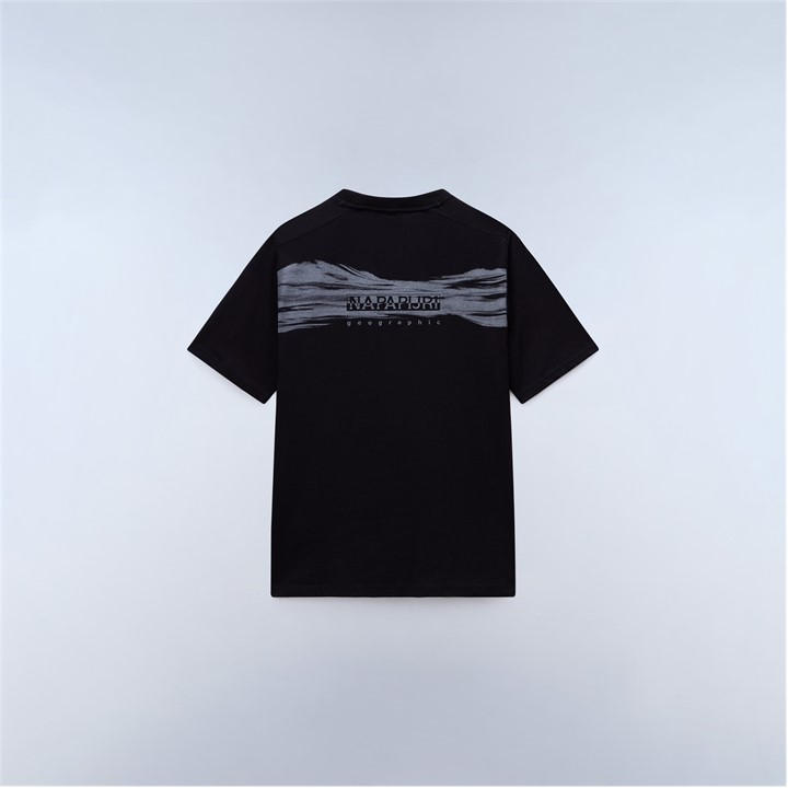 Napapijri Men's Black Back Graphic T-Shirt in Size L, Sports Direct