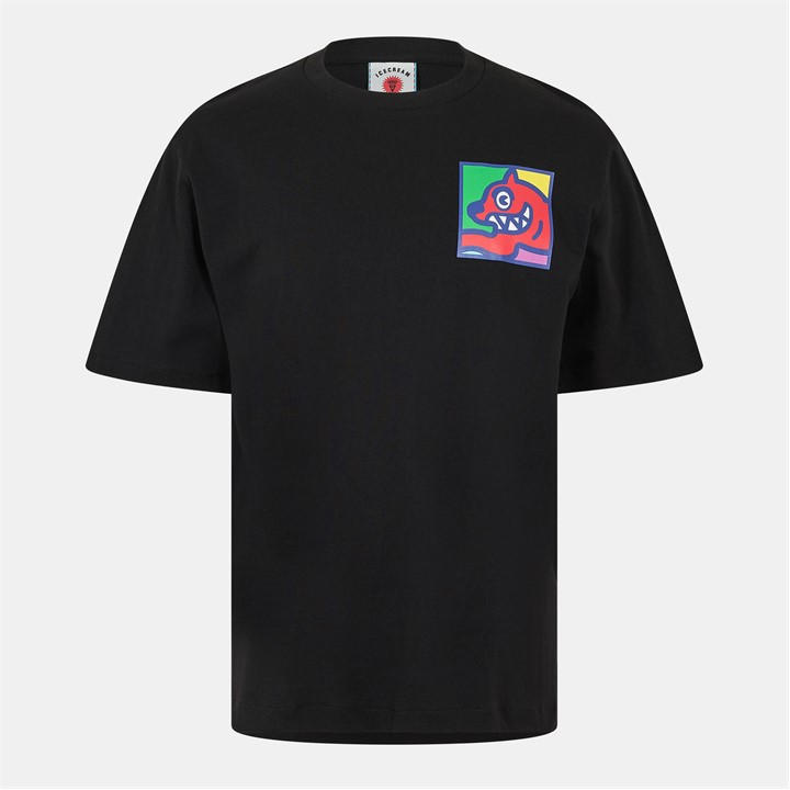 Icecream Men' Black Pop Art T-Shirt in Size S, Sports Direct