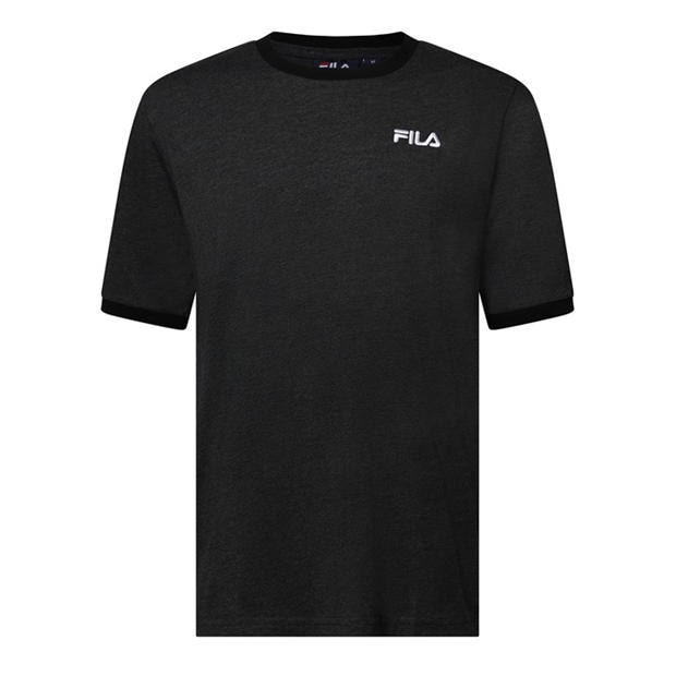 Charcoal Marl - Fila - Mens Aster Graphic Logo Ringer T-Shirt