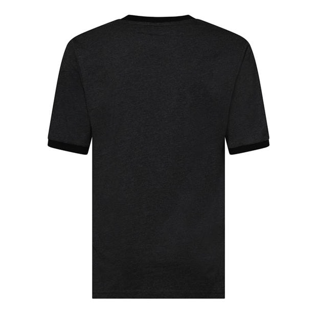 Charcoal Marl - Fila - Mens Aster Graphic Logo Ringer T-Shirt
