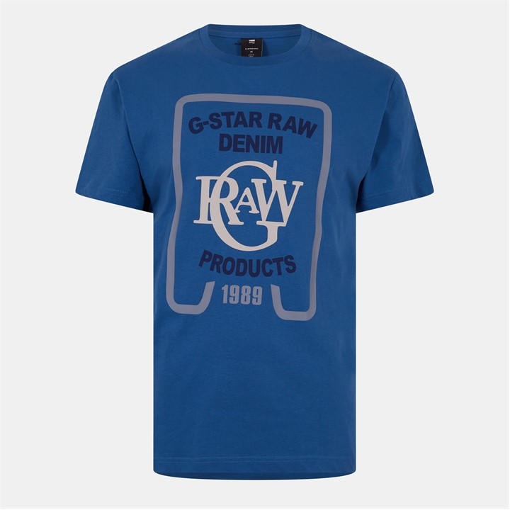 G Star Men's Blue Raw T-Shirt in Size XS, Sports Direct
