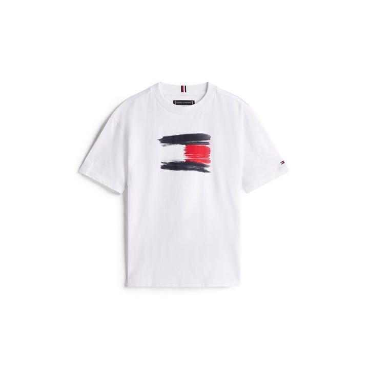 Tommy Hilfiger Boys White Kids' Flag T-Shirt in Size 14 - 16 Years, Sports Direct