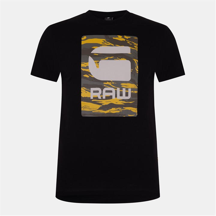 G Star Men's Black Camo Box Graphic T-Shirt in Size XS, Sports Direct