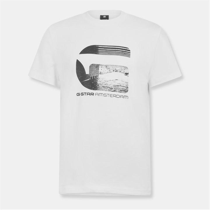 G Star Men's White Amsterdam T-Shirt in Size XS, Sports Direct