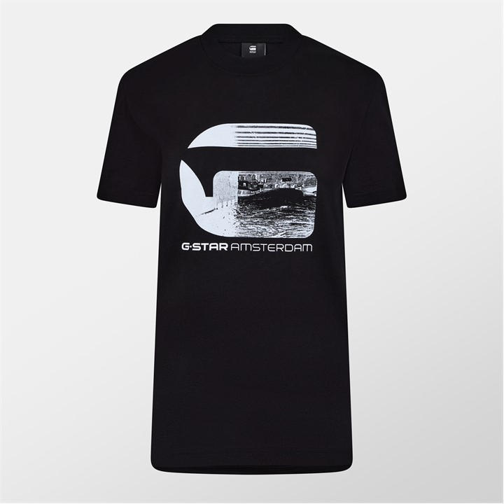 G Star Men's Black Amsterdam T-Shirt in Size XS, Sports Direct