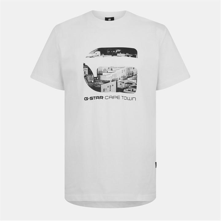 G Star Men's White Cape Town T-Shirt in Size XS, Sports Direct