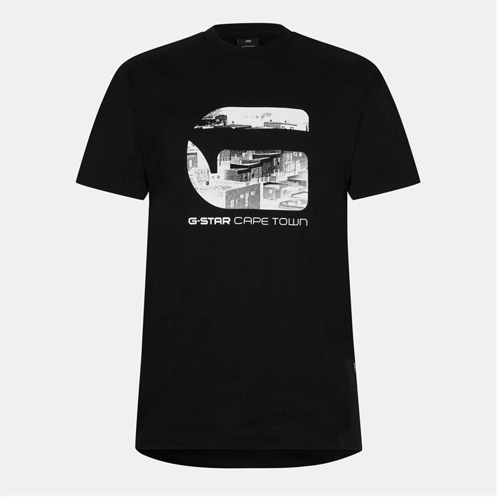 G Star Men's Black Cape Town T-Shirt in Size 2XS, Sports Direct