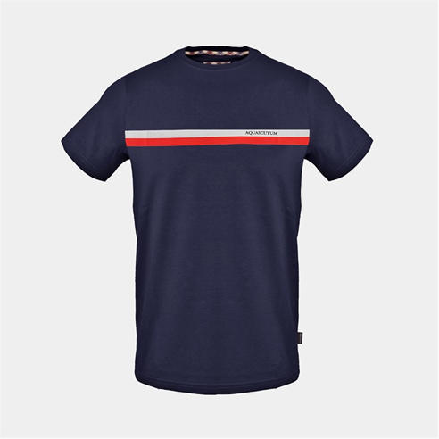 Aquascutum - Men's Cotton Striped Short-Sleeve T-Shirt