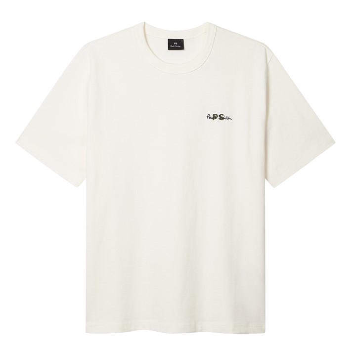 Ps Paul Smith Men' White Drop Shoulder T-Shirt in Size S, Sports Direct