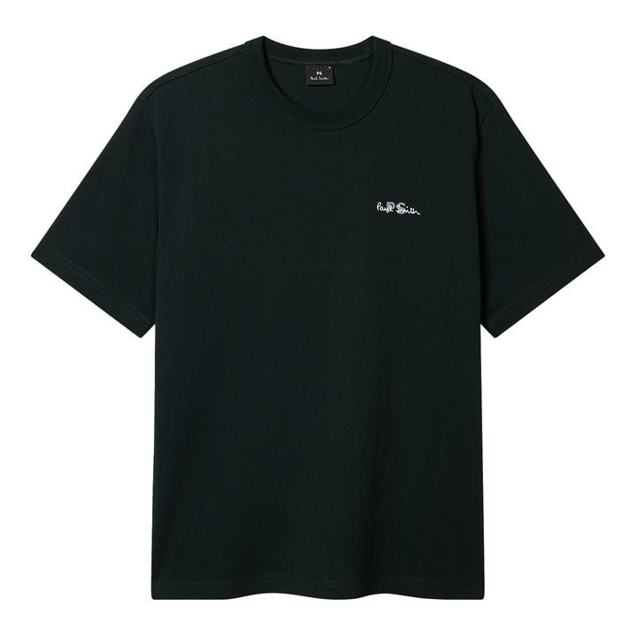 Ps Paul Smith Men' Green Drop Shoulder T-Shirt in Size S, Sports Direct