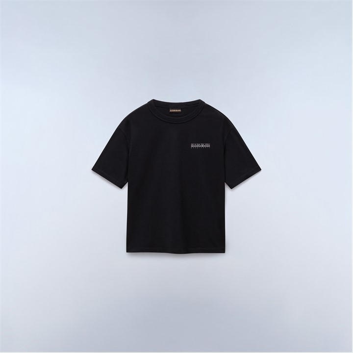 Napapijri Boys Black Back Print Tee  in Size 14 - 16 Years, Sports Direct