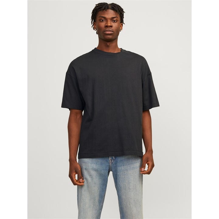Jack And Jones Men' Black Jormilos Regular Fit T-Shirt in Size S, Sports Direct