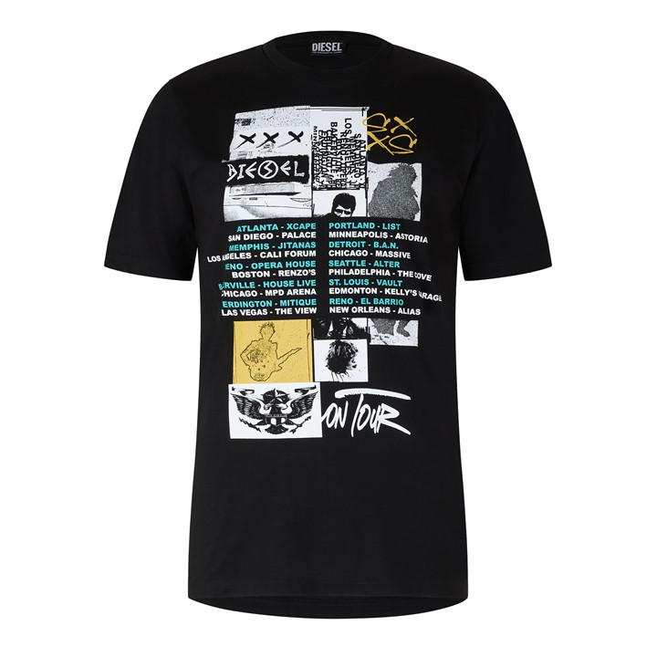 Diesel Men's T-Just-Rock-A T-Shirt Black Small - Image 2