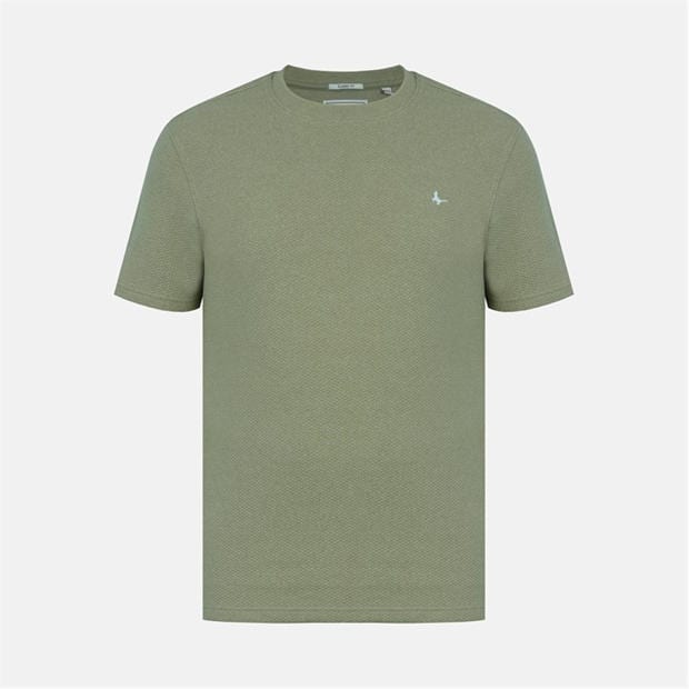 Sage Green - Jack Wills - Men's JW Bubble Texture Cotton Short Sleeve Crew Neck Oversized T-Shirt