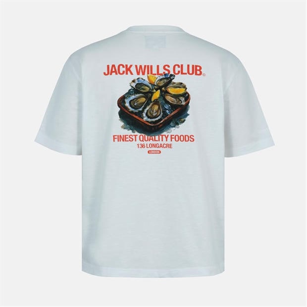 Oyster Print - Jack Wills - Men's Oversized T-Shirt