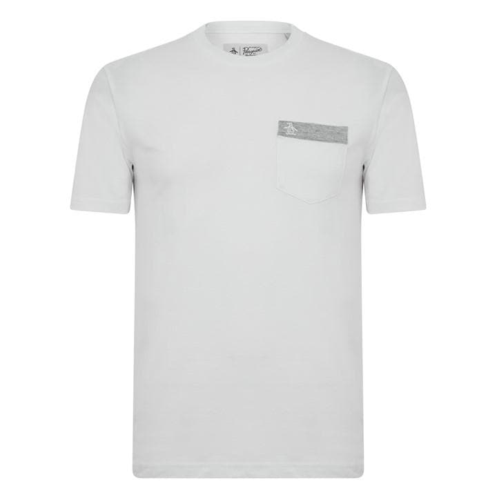 Original Penguin Men's White Pocket T-Shirt in Size L, Sports Direct