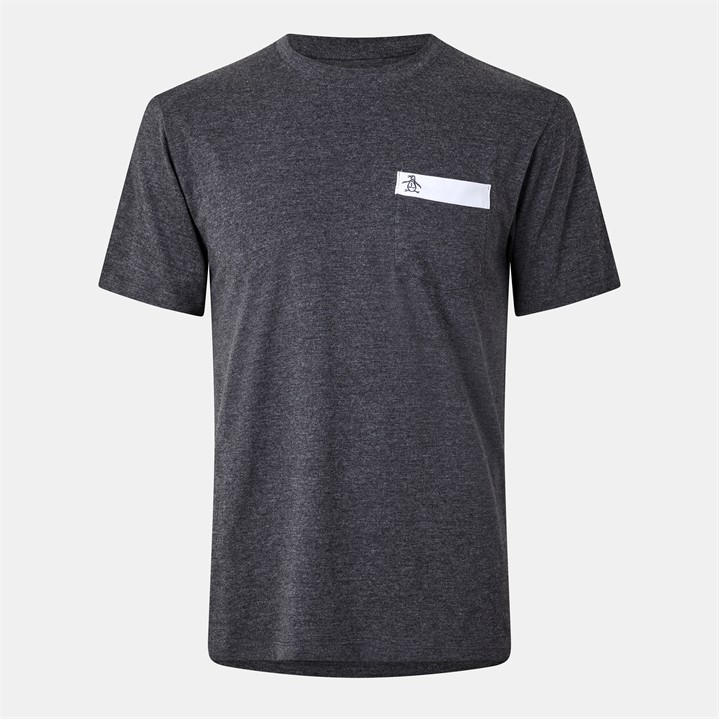 Original Penguin Men's Grey Pocket T-Shirt in Size L, Sports Direct
