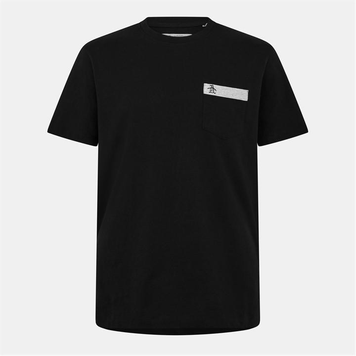 Original Penguin Men's Black Pocket T-Shirt in Size L, Sports Direct