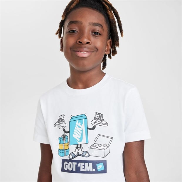 White - Nike - Kids' Got 'Em Boxy T-Shirt