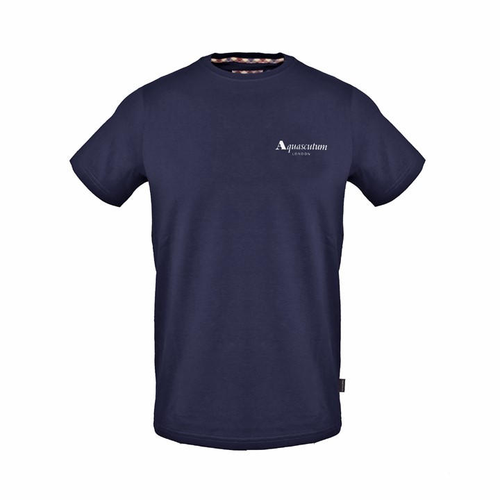 Aquascutum Men's Blue T-Shirt in Size L, Sports Direct