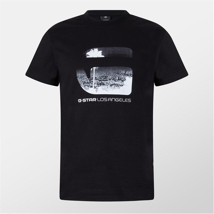 G Star Men's Black La T-Shirt in Size 2XS, Sports Direct