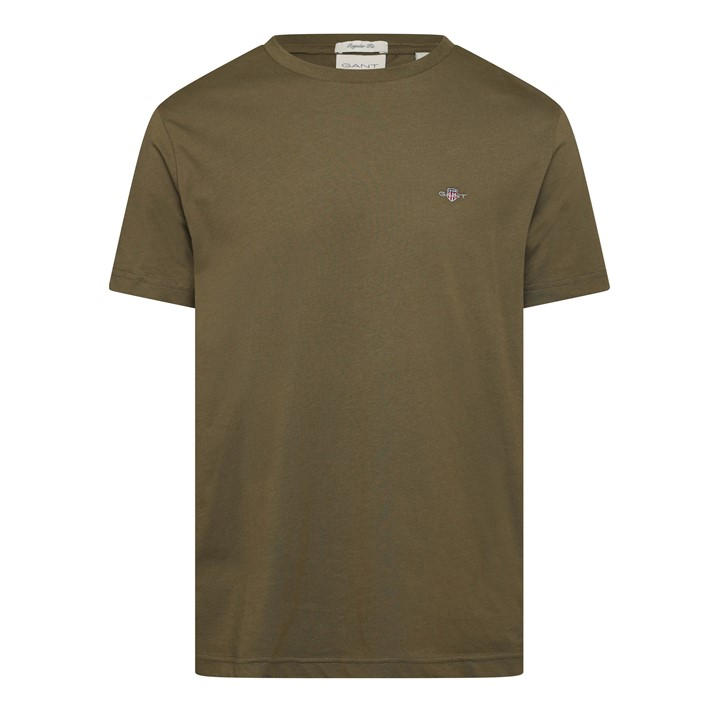 Gant Men' Green Shield T-Shirt in Size S, Sports Direct