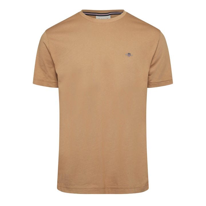 Gant Men's Shield Logo T-Shirt Beige Small - Image 2