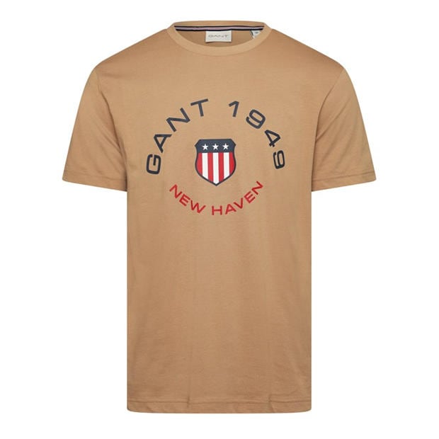CARAMEL BEIGE - Gant - Men's Graphic T-Shirt