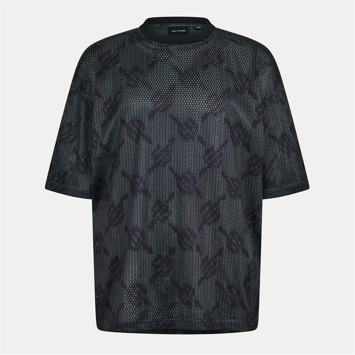Daily Paper Men' Green Mesh Logo T-Shirt in Size S, Sports Direct