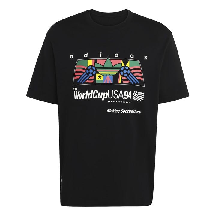 Adidas Originals Men's Black Printed T-Shirt Usa in Size XS, Sports Direct