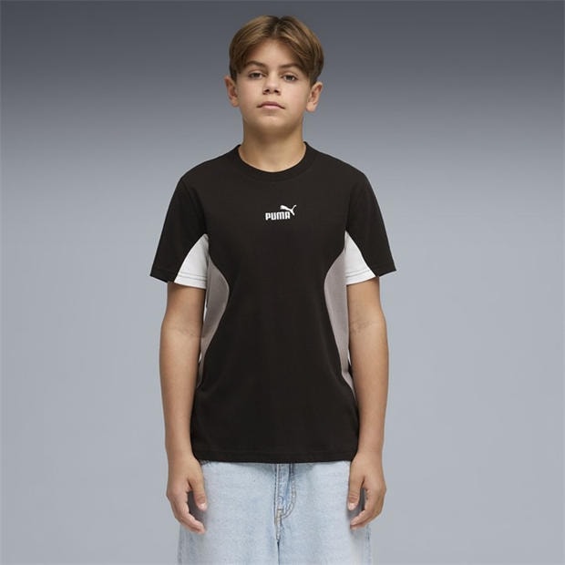 Blk/Wht/Gry - Puma - Puma Colr Block Tee Jn63