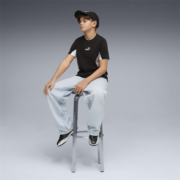 Blk/Wht/Gry - Puma - Puma Colr Block Tee Jn63