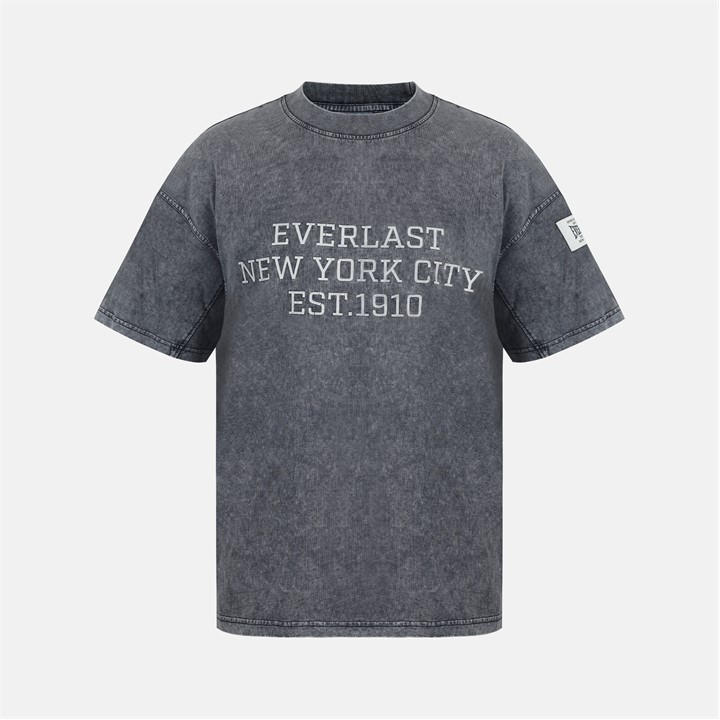 Everlast Men's Grey Nyc Logo Oversized T-Shirt in Size L, Sports Direct