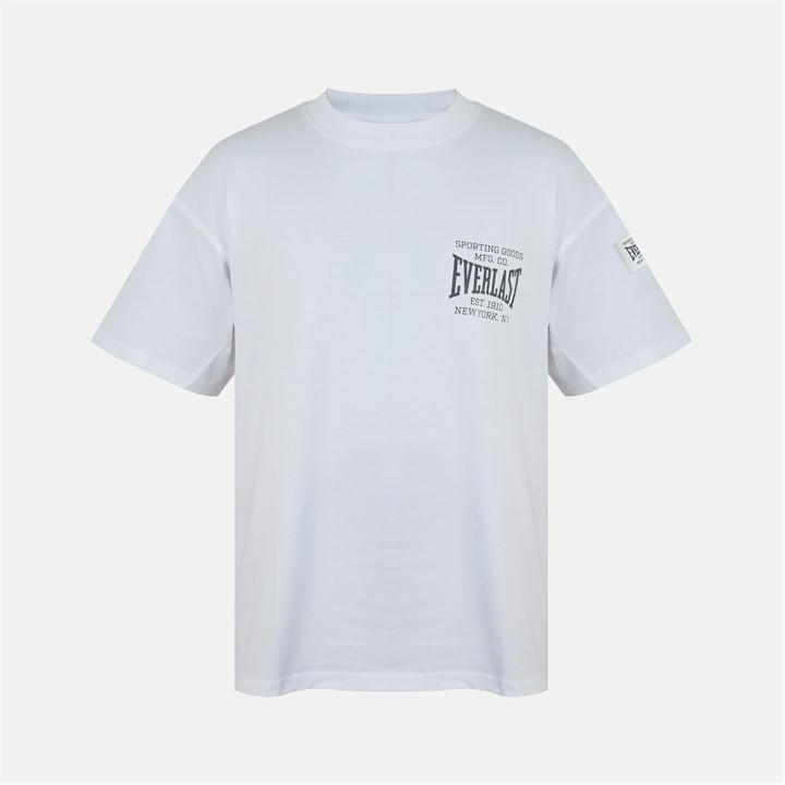 Everlast Men's White Nyc Rib Crew Neck Short Sleeve Boyfriend T-Shirt - S - Image 3