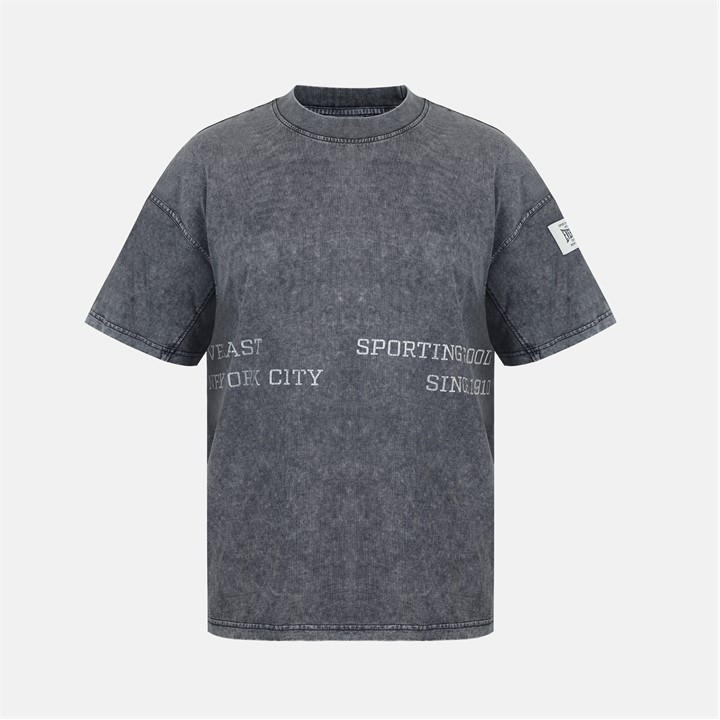 Everlast Men's Grey Nyc Linear Oversized T-Shirt in Size L, Sports Direct