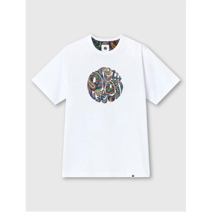 Pretty Green Men's White Pg House Paisley Regular Fit T-Shirt in Size 2XL, Sports Direct