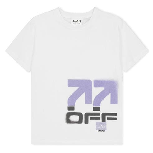 L AB Off White - Kids' Large Logo T-Shirt