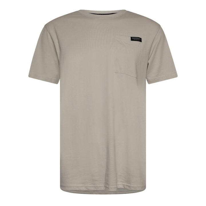 Crosshatch Men's Neutral Ch Portville T-Shirt Sn64 in Size L, Sports Direct