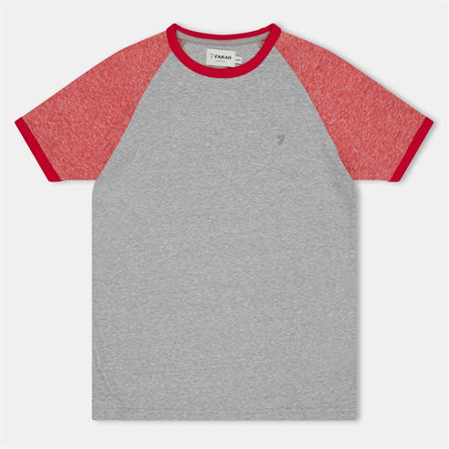 Farah - Unisex Kids' Injection Slub Ringer Short Sleeve T-Shirt