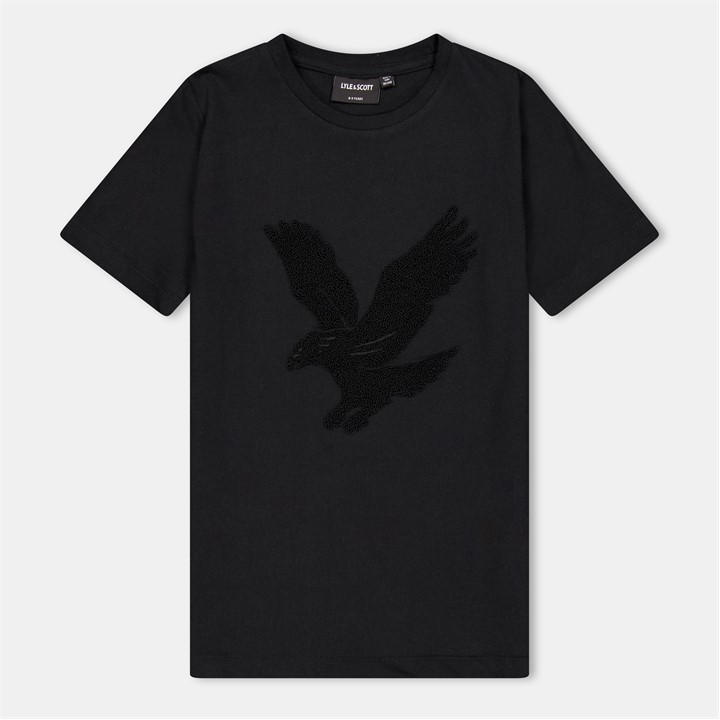 Lyle And Scott Boys Black Kids' Big Logo Regular Fit T-Shirt in Size 13 - 14 Years, Sports Direct