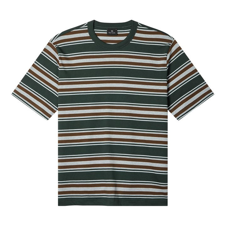 Ps Paul Smith Men's Green Wide Stripe T-Shirt in Size XL, Sports Direct