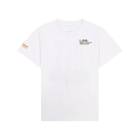 L AB Off White - Kids' Graphic Cotton Short-Sleeve Crew-Neck T-Shirt