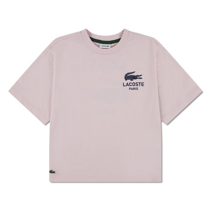 Lacoste Girls Pink Kids' Regular Fit T-Shirt in Size 11 - 12 Years, Sports Direct
