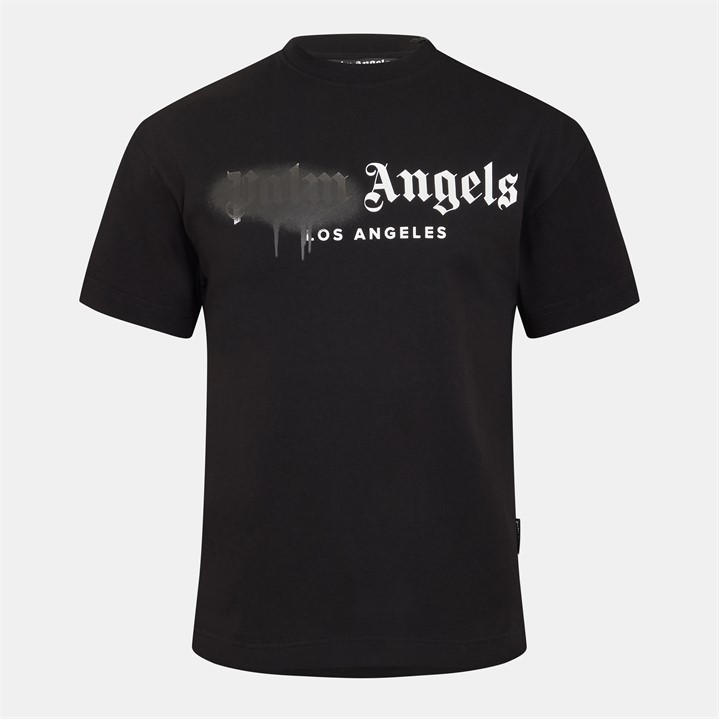 Palm Angels Men's Black Palm Spray Tee