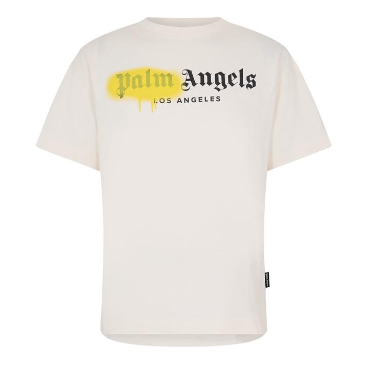Palm Angels Men's White Spray T-Shirt in Size L, Sports Direct