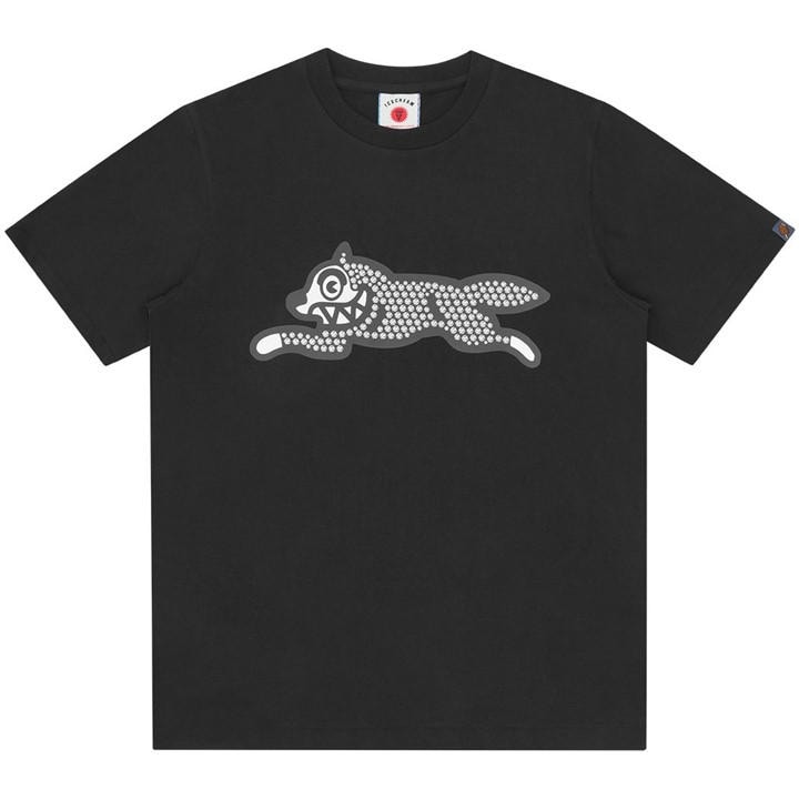 Icecream Men's Black Glitter Dog T-Shirt in Size 2XL, Sports Direct