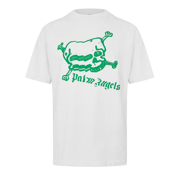 Palm Angels Men's White T-Shirt in Size XL, Sports Direct